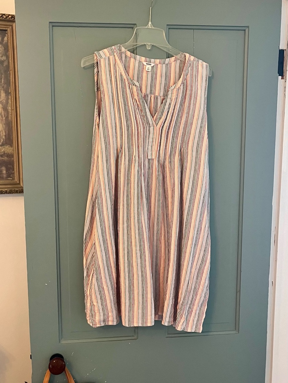 Sonoma Multicolor Striped Sleeveless V-Neck Mini Dress